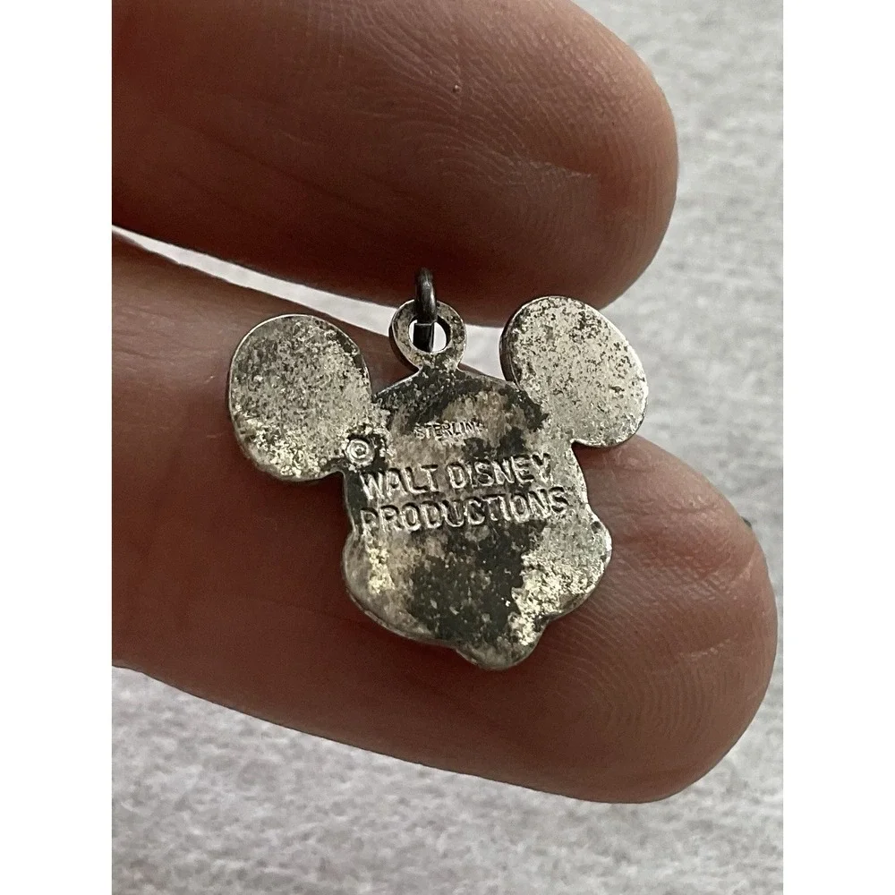vintage sterling silver Walt Disney Productions Mickey Mouse charm